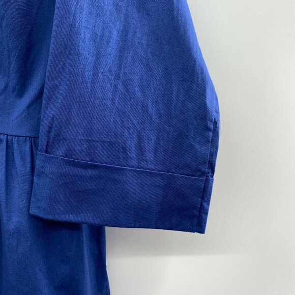 Tuckernuck Women's Navy Blue Cotton Royal Shirt Dress Mini Length sz XS NWOT - Picture 2 of 7